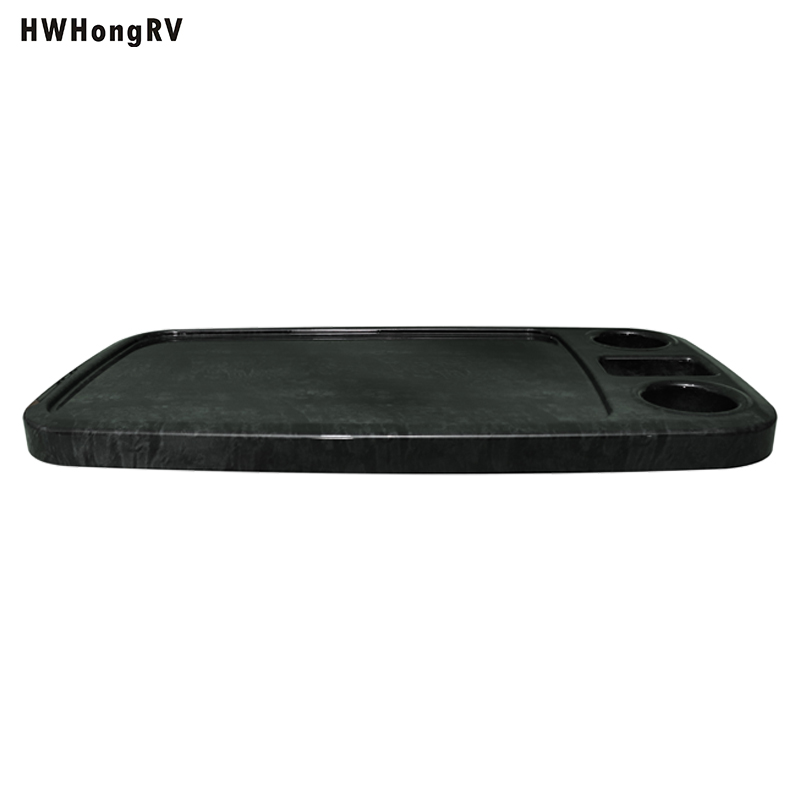 черная столешница из АБС-пластика для морских судов и яхт с подстаканником