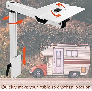 HWHongRV Аксессуары для ножек стола Camper, поворотный на 360 градусов съемный кронштейн для ножек стола из алюминиевого сплава премиум-класса