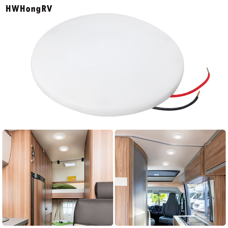 HWHongRV 10V-30V светодиодный внутренний светильник 4,3 дюйма Puck Light 3W RV купольный светильник для морского дома на колесах