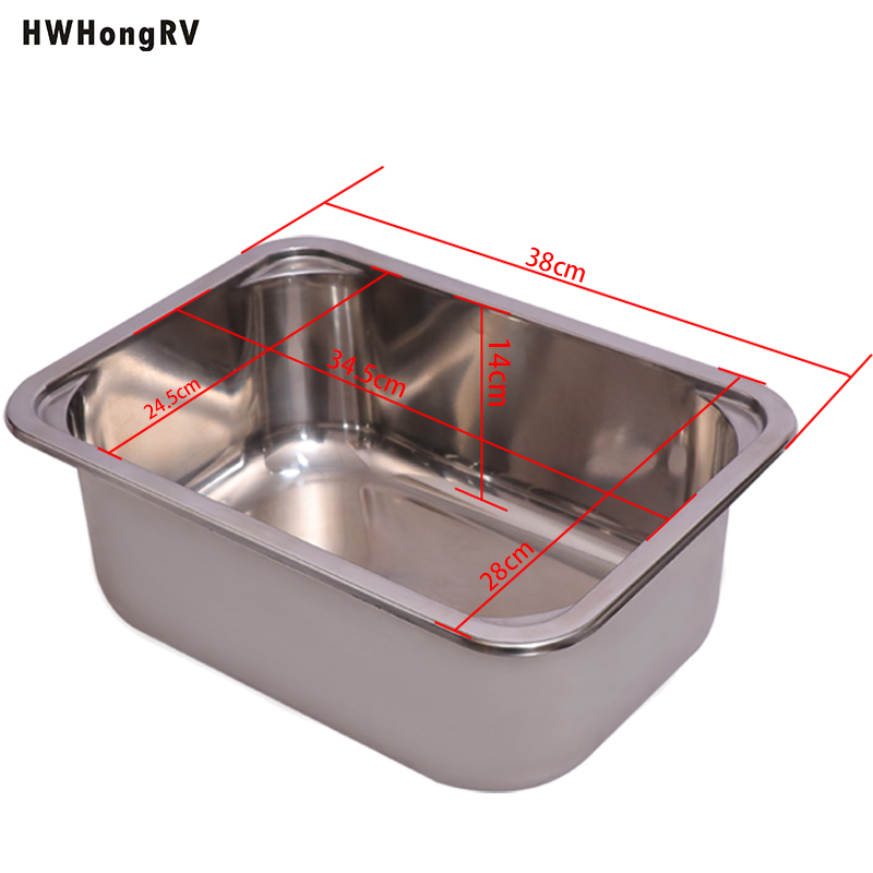 HWhongRV Campervan из нержавеющей стали, ручная мойка, кухонная раковина для кемпера с разделочной доской