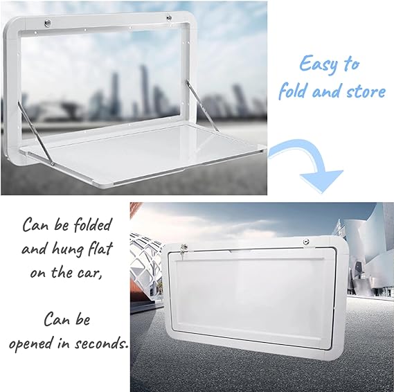 Складные столы для автофургонов, 31,5 x 17,7 дюймов. Настенный стол для пикника снаружи фургона, складной настенный столик из алюминиевого сплава премиум-класса. Комплект запираемого настенного столика для кемперов и автодомов.