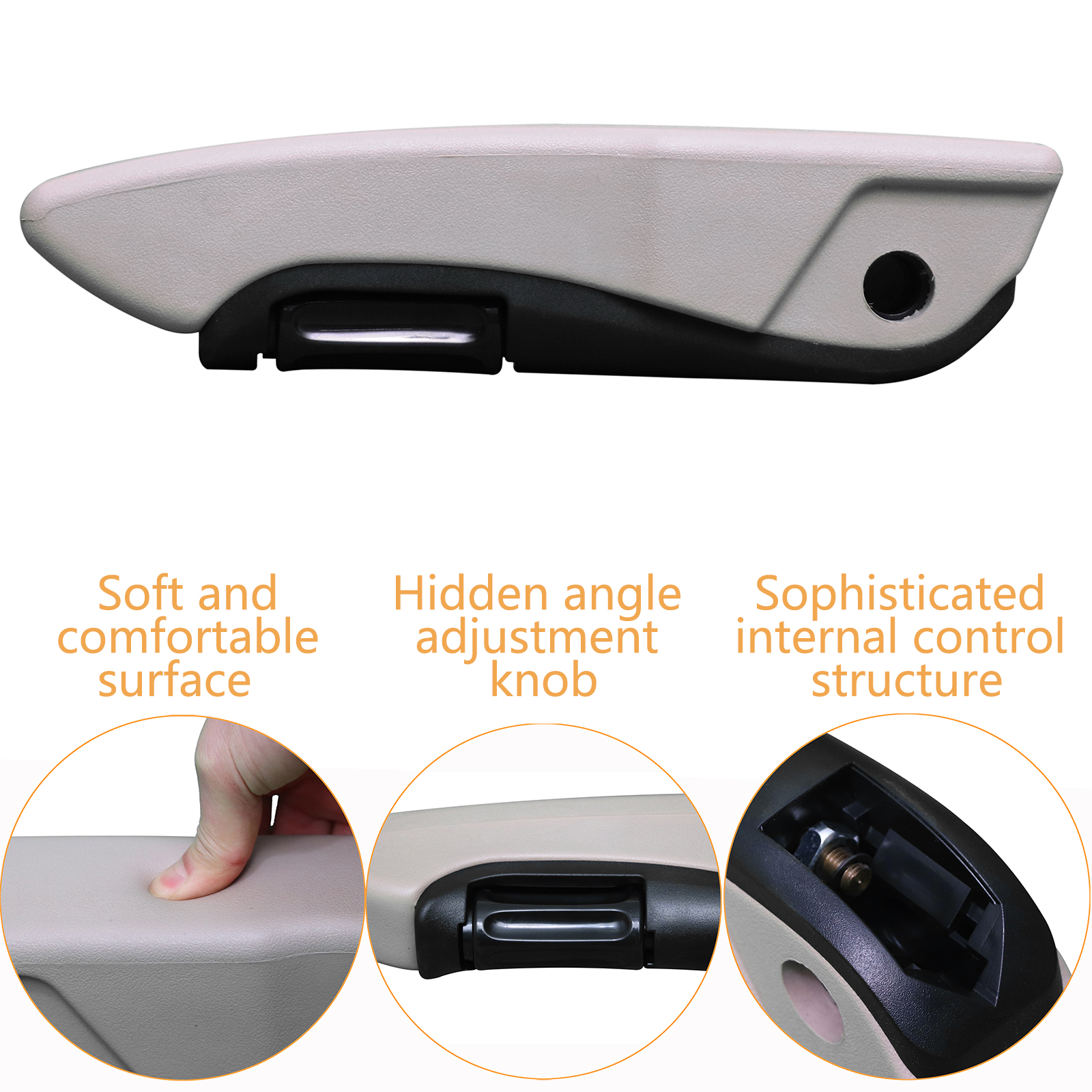 Подлокотник правого сиденья, регулируемые износостойкие аксессуары для подлокотников для легковых автомобилей, грузовиков, пикапов RV 