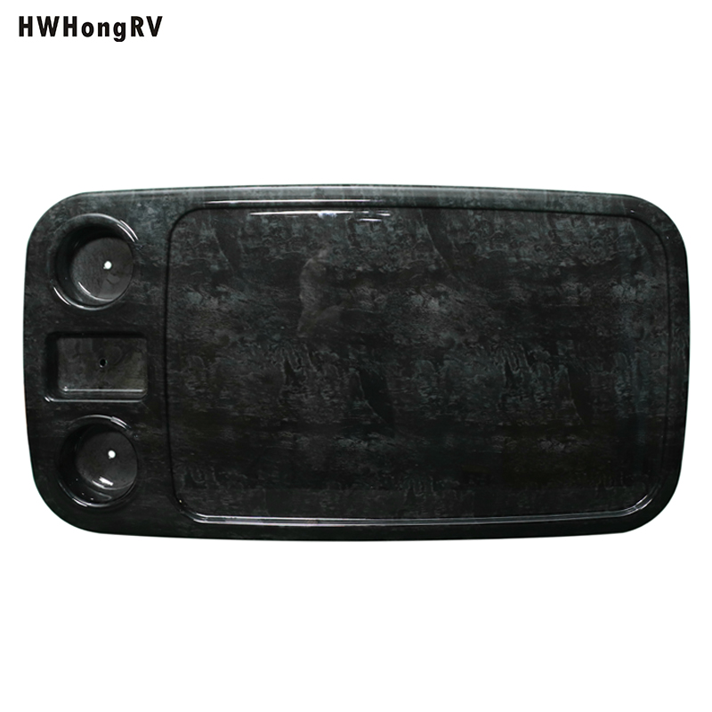 черная столешница из АБС-пластика для морских судов и яхт с подстаканником