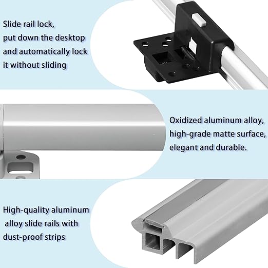 Комплект регулируемых ножек стола, телескопические ножки 20-30 дюймов с направляющими 2 шт., складные ножки стола из алюминиевого сплава, поддержка для понтонного грузовика-фургона, кемпера, яхты, туристического прицепа