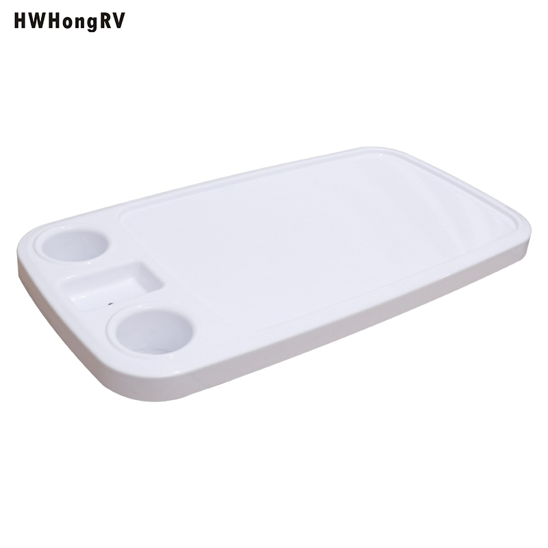 Столешница прямоугольной формы в форме лодки-каравана, только белая морская пластиковая столешница