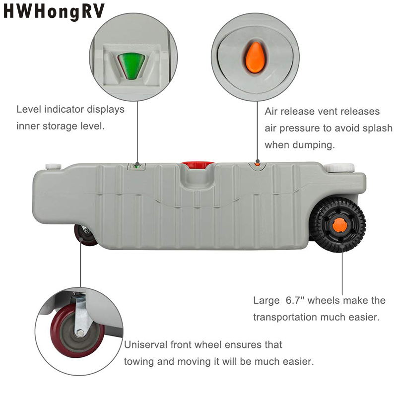 Морской резервуар для воды на колесах для кемпинга 75 л Серый, контейнеры для воды Складная канистра для воды Резервуар для воды Канистра для воды Сумка для воды на случай чрезвычайной ситуации 